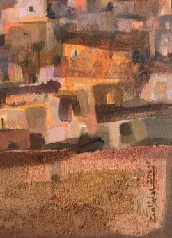 Pamono Katarzyna Zwolinska, Tuscany at Sunset, Mixed Media Painting, 2011><noscript><img width=