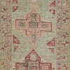 Pamono Kazak Style Runner Rug in Green with Geometric Medallions from R&K Principal Jahanshah Nazmiyal> Carpets & Textiles|Carpets & Textiles