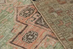 Pamono Kazak Style Runner Rug in Green with Geometric Medallions from R&K Principal Jahanshah Nazmiyal><noscript><img width=
