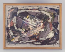 Sale Pamono Åke Wickström, Abstract Composition, 1965, Oil on Canvas
