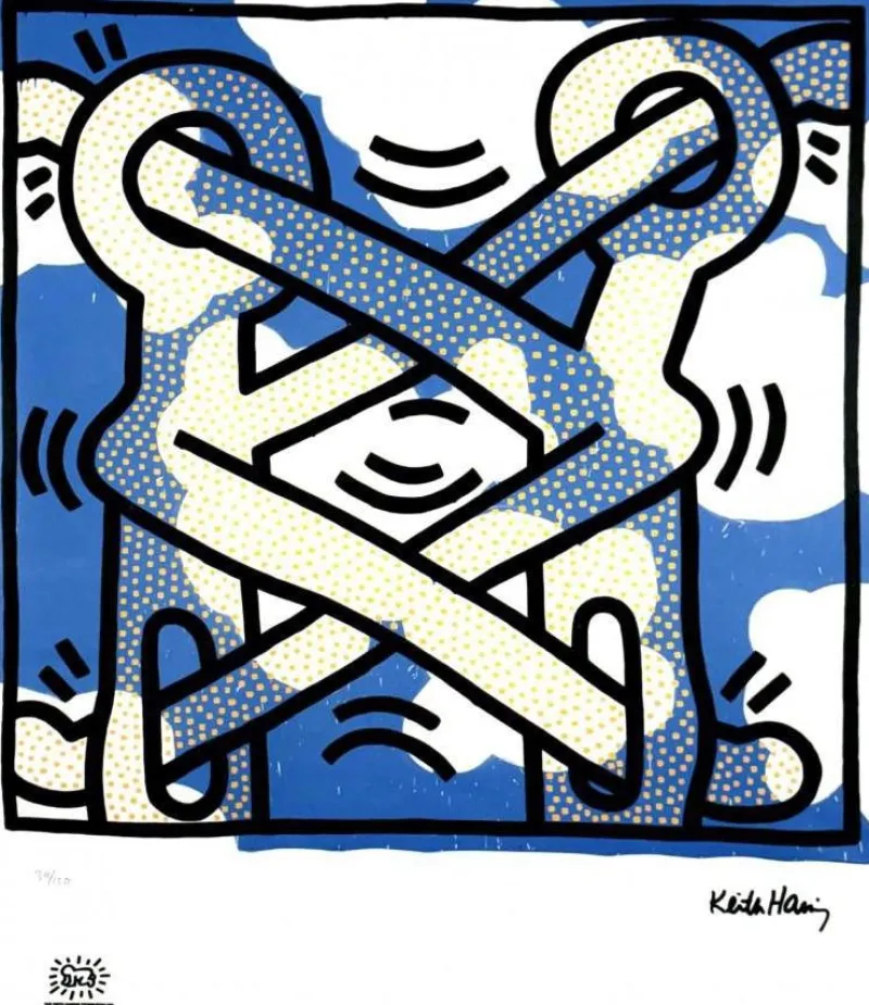 Sale Pamono Keith Haring, Pop Art Composition, Print