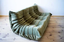 Outlet Pamono Khaki Velvet Living Room Set by Michel Ducaroy for Ligne Roset, 1970s, Set of 5