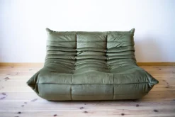 Outlet Pamono Khaki Velvet Living Room Set by Michel Ducaroy for Ligne Roset, 1970s, Set of 5