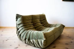 Outlet Pamono Khaki Velvet Living Room Set by Michel Ducaroy for Ligne Roset, 1970s, Set of 5