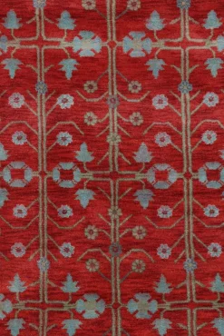 Pamono Khotan Style Rug in Red and Blue with Geometric Patterns from R&K Principal Jahanshah Nazmiyal><noscript><img width=