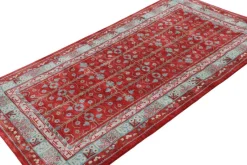 Pamono Khotan Style Rug in Red and Blue with Geometric Patterns from R&K Principal Jahanshah Nazmiyal><noscript><img width=
