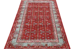 Pamono Khotan Style Rug in Red and Blue with Geometric Patterns from R&K Principal Jahanshah Nazmiyal><noscript><img width=
