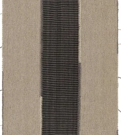 Pamono Kilim in Beige and Black Textural Stripes from R&K Principal Jahanshah Nazmiyal> Carpets & Textiles|Carpets & Textiles