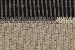 Pamono Kilim in Beige and Black Textural Stripes from R&K Principal Jahanshah Nazmiyal><noscript><img width=