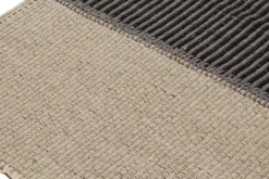 Pamono Kilim in Beige and Black Textural Stripes from R&K Principal Jahanshah Nazmiyal><noscript><img width=