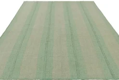 Pamono Kilim in Seafoam Textural Stripes from R&K Principal Jahanshah Nazmiyal><noscript><img width=