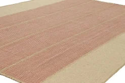 Pamono Kilim Rug in Beige and Red Textural Stripes from R&K Principal Jahanshah Nazmiyal><noscript><img width=