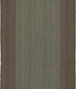 Pamono Kilim Rug in Brown and Blue Textural Stripes from R&K Principal Jahanshah Nazmiyal> Carpets & Textiles|Carpets & Textiles