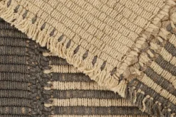 Pamono Kilim Rug with Textural Beige and Brown Stripes from R&K Principal Jahanshah Nazmiyal><noscript><img width=