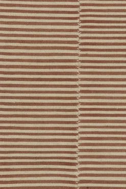 Best Pamono Kilim with Textural Beige and Brown Stripes from R&K Principal Jahanshah Nazmiyal