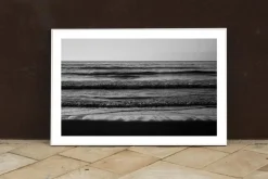 New Pamono Kind of Cyan, Black and White Seascape of Pacific Beach Horizon, 2021, Giclee Print