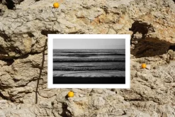 New Pamono Kind of Cyan, Black and White Seascape of Pacific Beach Horizon, 2021, Giclee Print