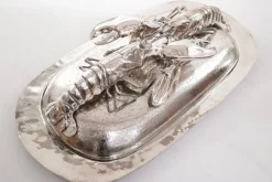 Pamono King Size Lobsters Dish in Silver-Plating by Franco Lapini, 1970s> Serving Dishes