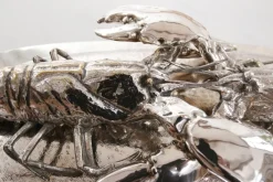 Pamono King Size Lobsters Dish in Silver-Plating by Franco Lapini, 1970s><noscript><img width=