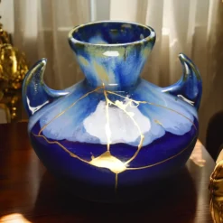 Sale Pamono Kintsugi Art Deco Vase by Myriam Greff