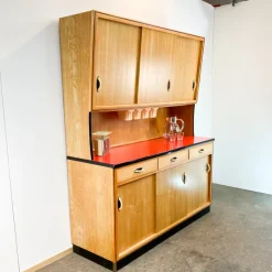 Pamono Kitchen Cupboard with Red Formica Top from Baumann Möbel, 1960s> Cabinets & Wardrobes