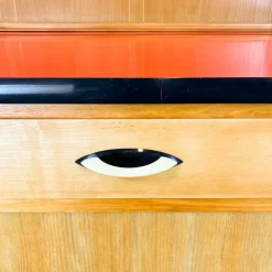 Pamono Kitchen Cupboard with Red Formica Top from Baumann Möbel, 1960s><noscript><img width=