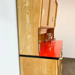 Pamono Kitchen Cupboard with Red Formica Top from Baumann Möbel, 1960s><noscript><img width=