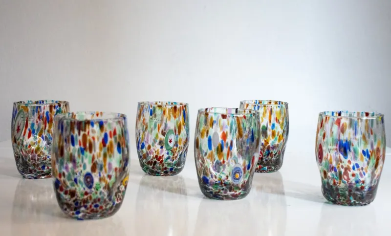 Pamono Klimt Murano Glasses by Mariana Iskra for Ribes Studio, Set of 6> Tabletop|Glassware