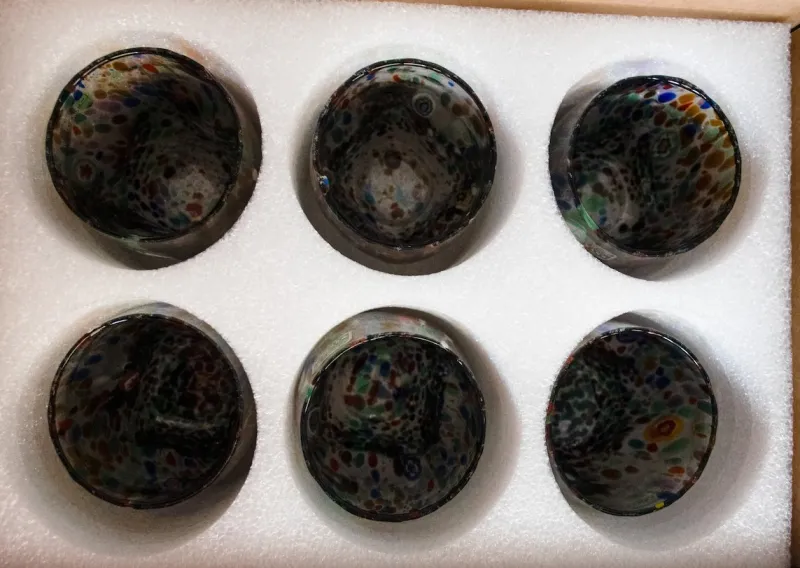 Pamono Klimt Murano Glasses by Mariana Iskra for Ribes Studio, Set of 6> Tabletop|Glassware