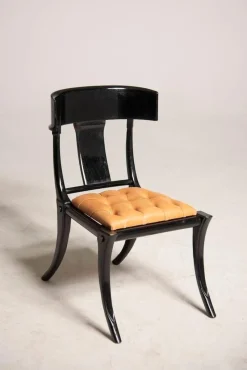 Pamono Klismos Black Chair from Pescetta> Seating