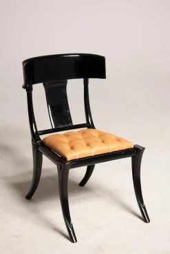 Pamono Klismos Black Chair from Pescetta><noscript><img width=