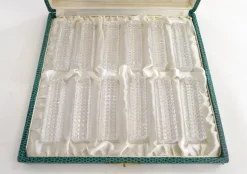 Online Pamono Knife Holders Cut Into Small Facets in Lorraine Crystal, 1950s, Set of 12