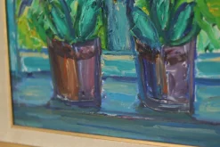 Pamono Knut Lindström, Fönster (Window), 1973, Oil on Canvas, Framed><noscript><img width=