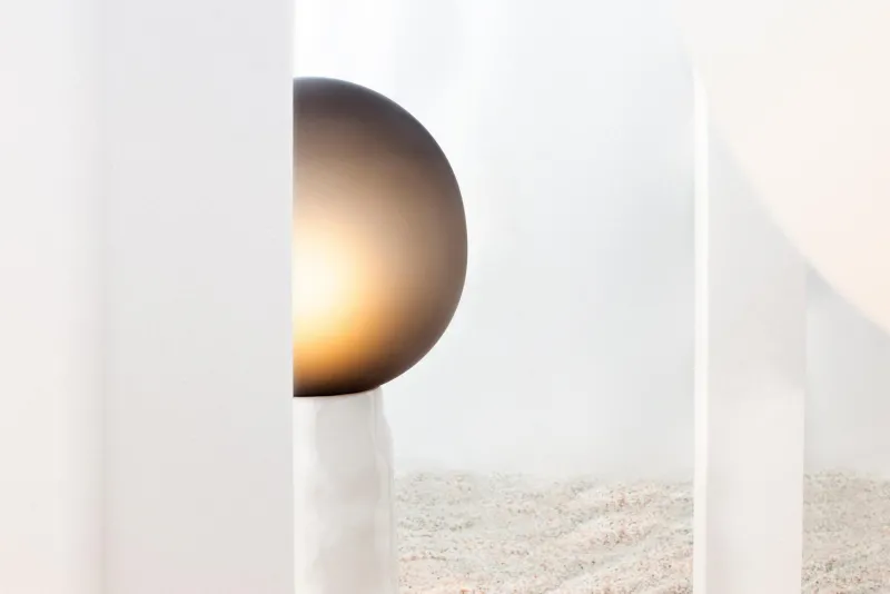 Hot Pamono Kokeshi High Grey Acetato Terracotta Floor Lamp from Pulpo