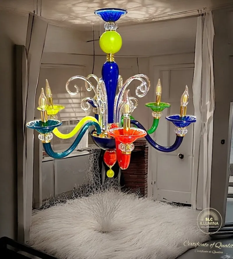 Best Pamono Kolors 6L Chandelier by MG Designe