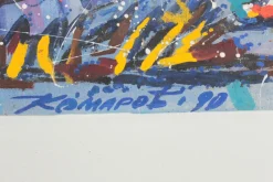 Outlet Pamono Komarov Vitali, Abstract Neo-Expressionist Composition, 1990, Oil on Canvas