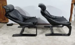 Pamono Kroken Lounge Set by Ake Fribyter for Nelo, 1974, Set of 3><noscript><img width=