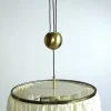 Outlet Pamono Kugelzug Pendant Lamp in Silk by Adolf Loos for J.T. Kalmar, 1955