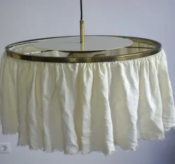 Outlet Pamono Kugelzug Pendant Lamp in Silk by Adolf Loos for J.T. Kalmar, 1955