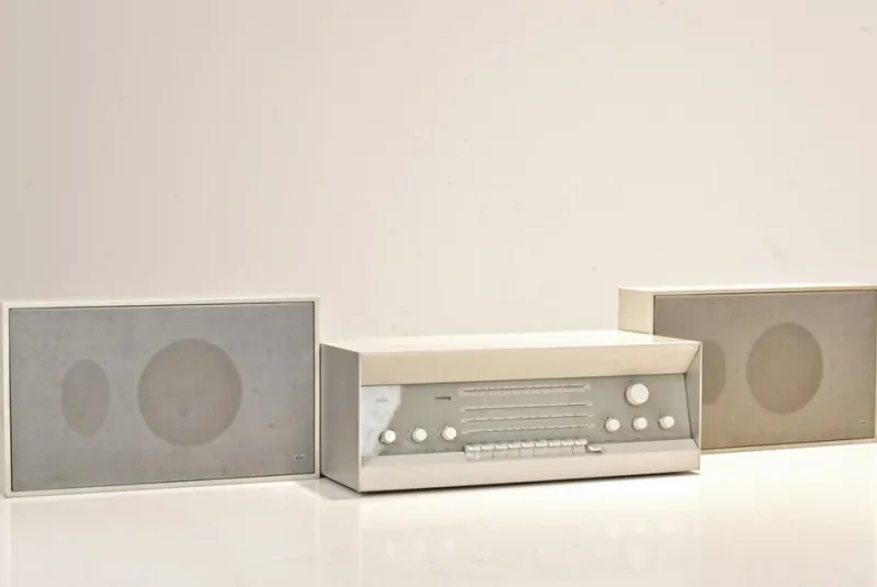Outlet Pamono L45 2 RCS 9 Control Unit and Cabinets by Dieter Rams for Braun Ag, Germany, 1961, Set of 3