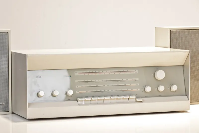 Outlet Pamono L45 2 RCS 9 Control Unit and Cabinets by Dieter Rams for Braun Ag, Germany, 1961, Set of 3