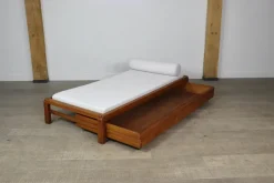 Clearance Pamono L03 Daybed in Elm by Pierre Chapo, France, 1960s