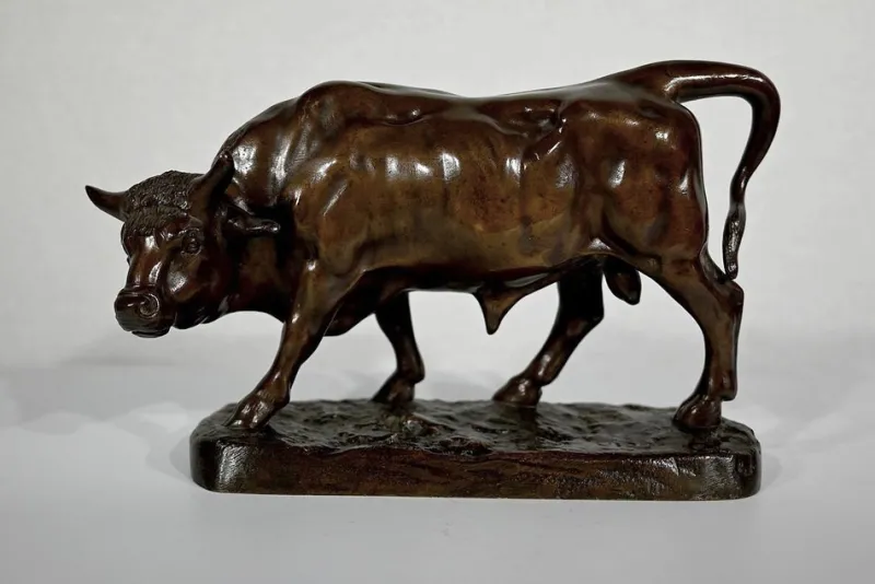 Pamono L. Vidal, Le Taureau, 1867, Bronze> Classical