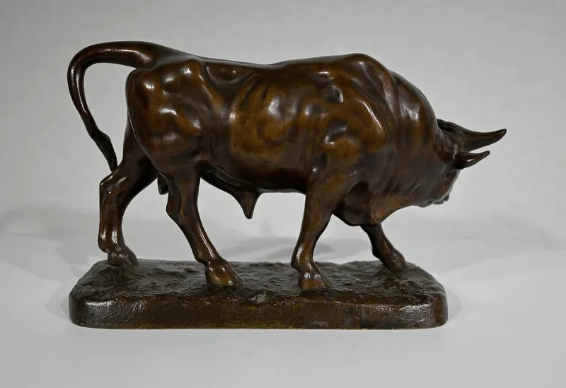 Pamono L. Vidal, Le Taureau, 1867, Bronze> Classical