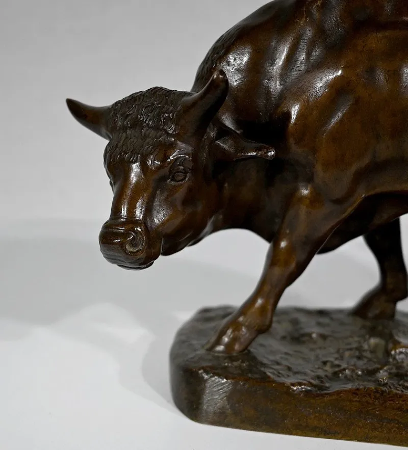 Pamono L. Vidal, Le Taureau, 1867, Bronze> Classical