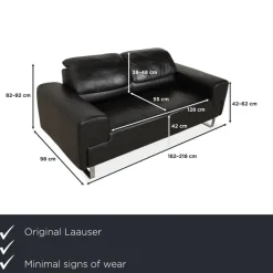 Pamono Laauser Two-Seater Sofa in Leather> Couches & Sofas