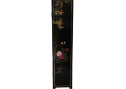 Outlet Pamono Lacquer De Chine Decorative Floral Four Fold Two-Sided Room Divider