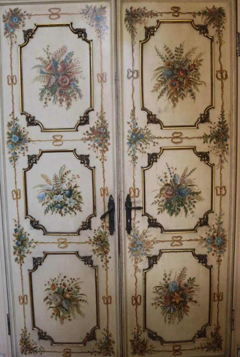 Pamono Lacquered and Hand Painted Interior Door, 1960> Room Dividers & Screens