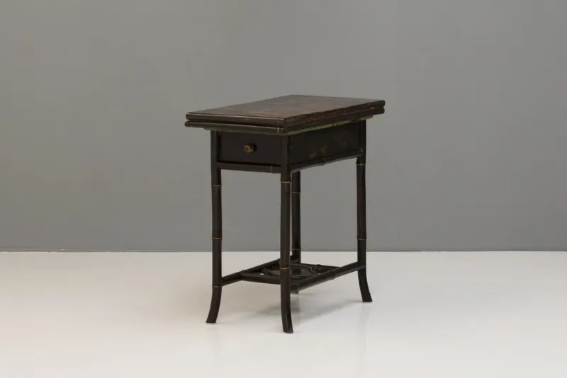 Pamono Lacquered Occasional Card Table, 1890s> Game Tables