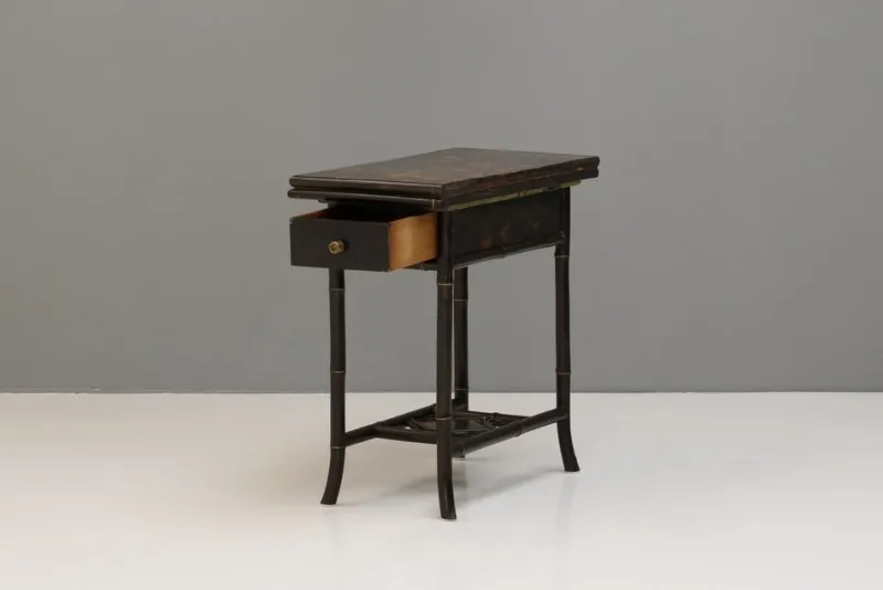 Pamono Lacquered Occasional Card Table, 1890s> Game Tables